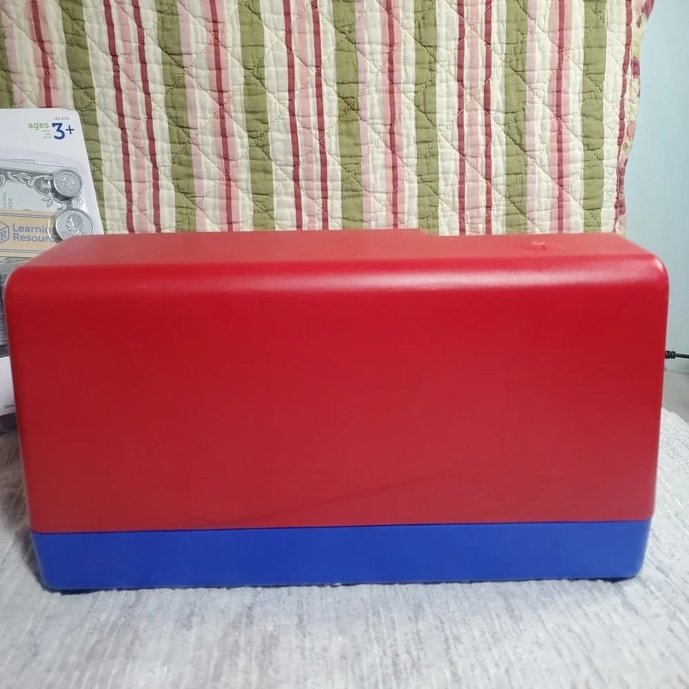 Learning Resources OS Cash Register Kids Red Blue Play Money Set STEM Math Toy